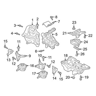 Audi OE - Engine / Transaxle - Engine & Transmission Mounting (3.0L)