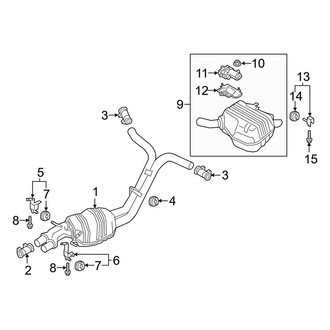 Audi OE - Exhaust System - Exhaust Components (Mufflers and Components)