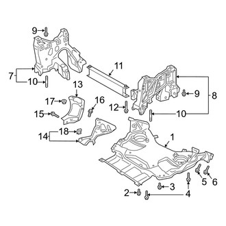 Audi OE - Front Suspension - Suspension Mounting (Suspension, Code: 1BK, 2MA)