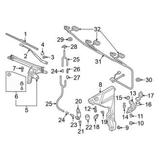 Audi OE - Windshield - Wiper & Washer Components (W/O Integrated Nozzles)
