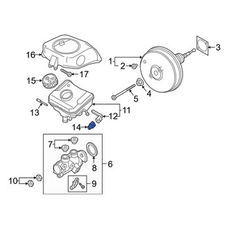 Audi OE - Brake Master Cylinder Reservoir Adapter