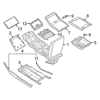 Audi OE - Rear Console (Armrest & Components)
