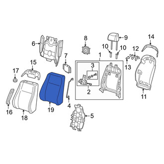 Audi OE - Front Left Seat Back Cushion Cover