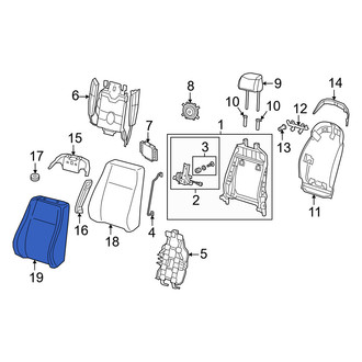 Audi OE - Front Right Seat Back Cushion Cover