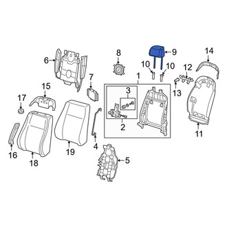 Audi OE - Front Left Headrest