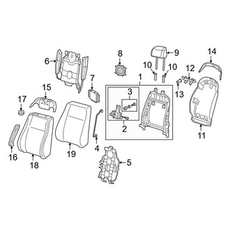 Audi OE - Seats - Front Seat Components (Driver Side Seat, Back, Parts Seat Code Q2X)