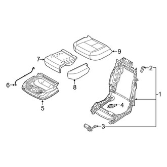 Audi OE - Seats - Rear Seat Components (Seat Cushion Parts, W/O Bench Seat)