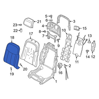 Audi OE - Rear Left Seat Back Cushion Cover