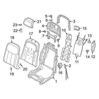 Audi OE - Seats - Rear Seat Components (Seat Back Parts, W/O Bench Seat)