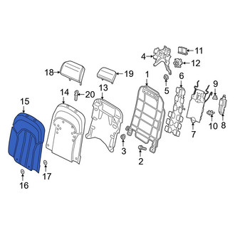 Audi OE - Rear Left Seat Back Cushion Cover