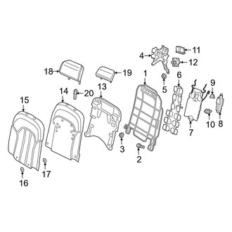Audi OE - Seats - Rear Seat Components (Seat Back Parts, With Bench Seat)