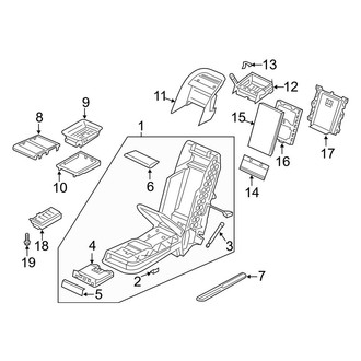Audi OE - Seats - Tracks & Components (Armrest Rear Seat)