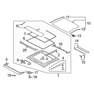 Audi OE - Sunroof Glass Hardware Kit