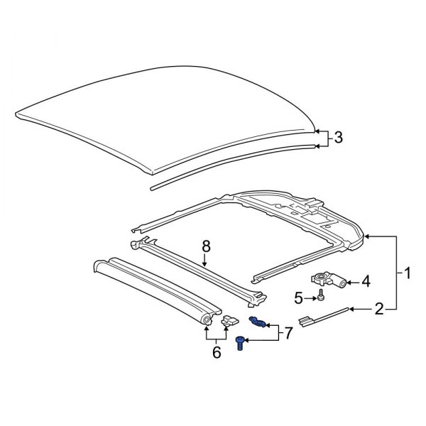 Sunroof Cover Hardware Kit