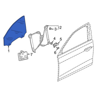 Audi OE - Front Left Door Glass