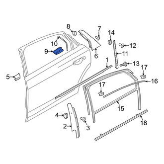 Audi OE - Rear Left Door Applique Seal