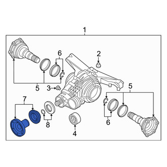 Audi OE - Rear Drive Shaft Pinion Yoke
