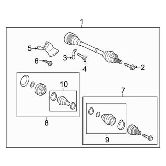 Audi OE - Rear Suspension - Drive Axles (With Torque Vectoring)