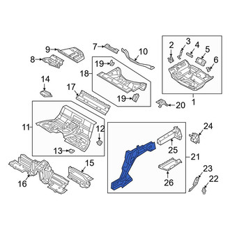 Audi OE - Rear Right Frame Side Member Assembly