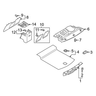 Audi OE - Rear Body & Floor - Interior Trim (Front and Lower Luggage Compartment), (PLUG-IN HYBRID EV-GAS (PHEV))