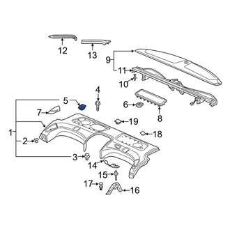 Audi OE - Outer Package Tray Trim Cap