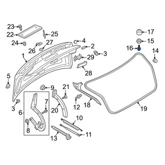Audi OE - Deck Lid Stop Buffer Bolt
