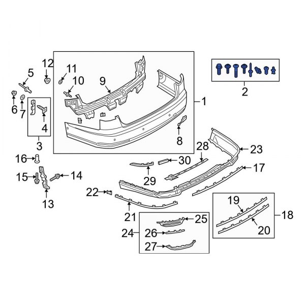 Bumper Cover Hardware Kit