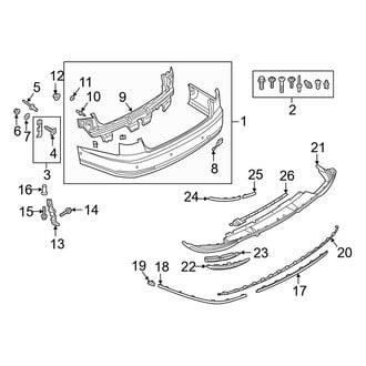 Audi OE - Rear Bumper - Bumper & Components (Cover & Components, With Sport Style Bumper)