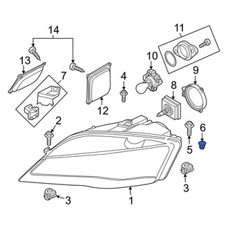 Audi OE - Front Headlight Bulb Cap