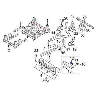 Audi OE - Frame Side Member Crossmember Bracket