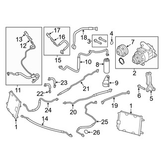 Audi OE - Air Conditioner & Heater - Condenser, Compressor & Lines (Convertible)