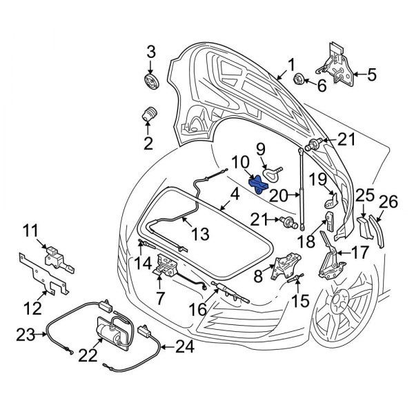 Hood Latch Striker Plate Bracket