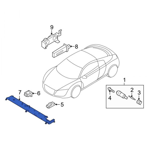 Tire Pressure Monitoring System (TPMS) Receiver Bracket