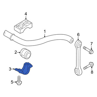 Audi OE - Front Lower Suspension Stabilizer Bar Bracket