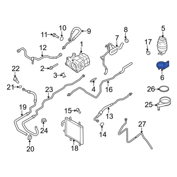 Power Steering Pump Reservoir Bracket