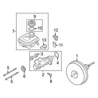 Audi OE - Cowl - Components on Dash Panel (Master Cylinder and Brake Booster)