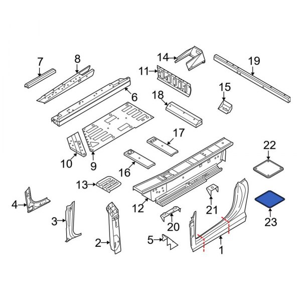 Trunk Floor Access Cover Seal