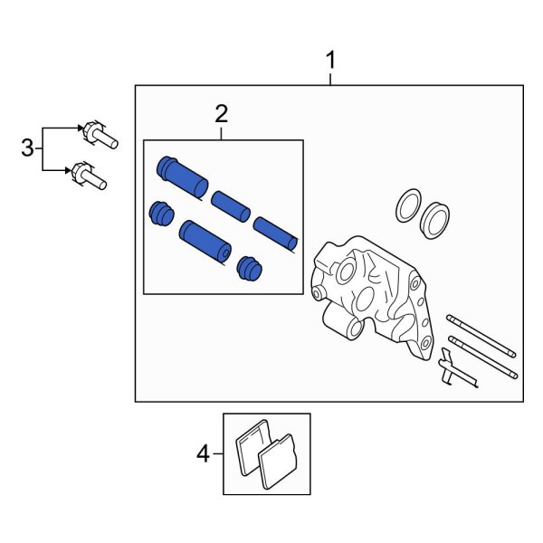 Disc Brake Caliper Hardware Kit