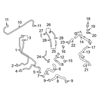 Audi OE - Cooling - Hoses & Pipes (Rear), (4.2L)