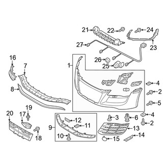 Audi OE - Front Bumper & Grille - Cover & Components