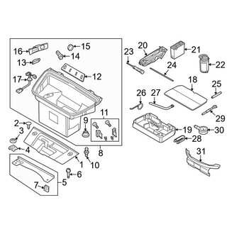 Audi OE - Front Structural Components - Interior Trim