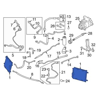 Audi R8 A/C Condensers & Parts | Brackets, Seals — CARiD.com