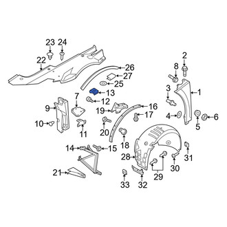 Audi OE - Fender Support Nut