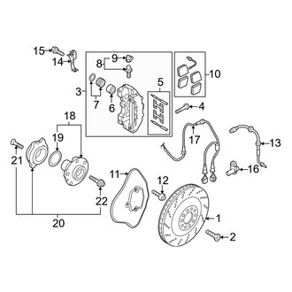 Audi OE - Front Suspension - Brake Components (W/O Ceramic Brakes)