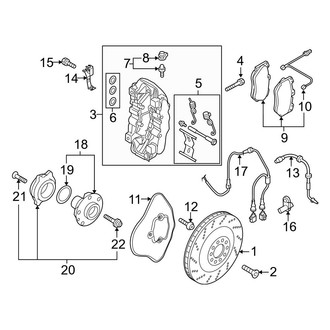 Audi OE - Front Suspension - Brake Components (With Ceramic Brakes)