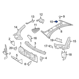 Audi OE - Cowl Grille Panel Nut