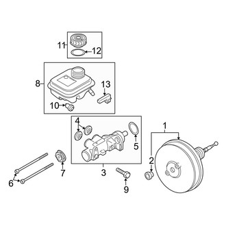 Audi OE - Cowl - Components on Dash Panel (Master Cylinder and Brake Booster)