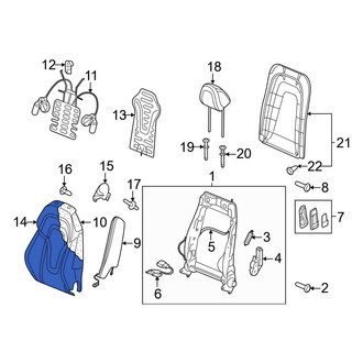Audi OE - Right Seat Back Cushion Cover