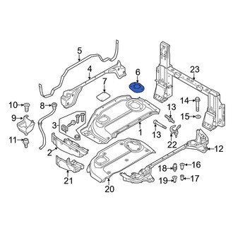 Audi OE - Right Convertible Top Stowage Compartment Trim Panel Screw Cover