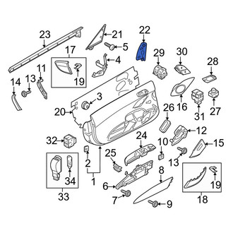 Audi OE - Left Door Mirror Trim Ring Bracket